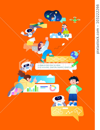 artificial intelligence AI chatting, chatbot vector illustration artificial intelligence AI chatting, chatbot vector illustration 103222266