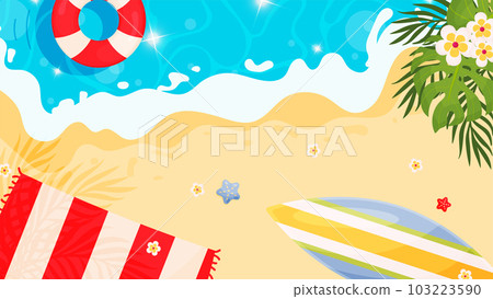Summer beach background. Vector illustration Summer beach background. Vector illustration 103223590