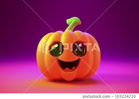 Halloween's cute jack-o'-lantern AI image 103224210