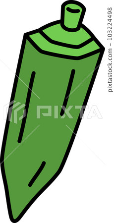 蔬菜色單品圖標秋葵 103224498