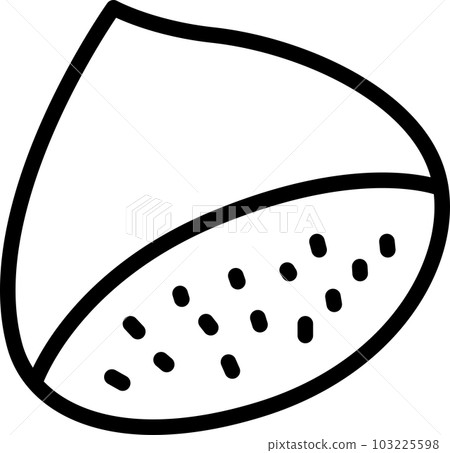 蔬菜線描單品圖標栗子 103225598