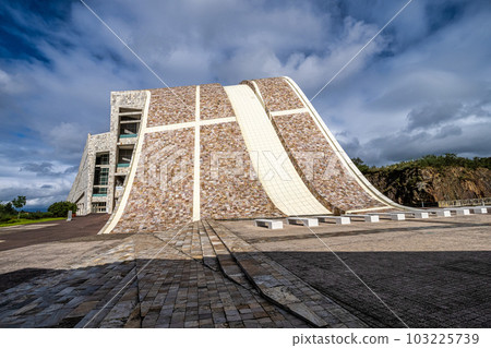 City of Culture of Galicia at Santiago de Compostela, Spain Situated on the top of mount Gaias City of Culture of Galicia at Santiago de Compostela, Spain Situated on the top of mount Gaias 103225739