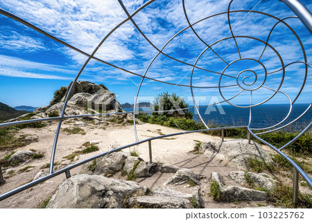 Sculpture at the Galician Vela Coast near Pontevedra, Galicia, Spain 103225762