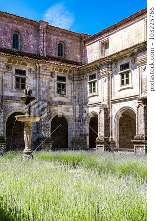 Courtyard of the monastery of Oseira at Ourense, Galicia, Spain. Monasterio de Santa Maria la Real de Oseira 103225766