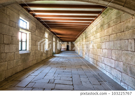 Interior of the monastery of Oseira at Ourense, Galicia, Spain. Monasterio de Santa Maria la Real de Oseira 103225767