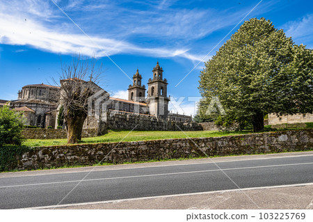 Courtyard of the monastery of Oseira at Ourense, Galicia, Spain. Monasterio de Santa Maria la Real de Oseira 103225769