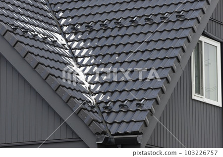 Steeply sloped tiled roof snow guard Steeply sloped tiled roof snow guard 103226757