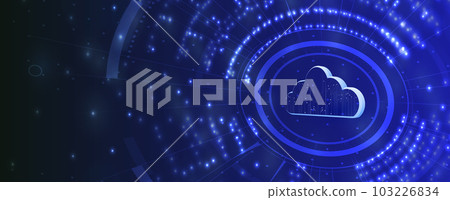 Cloud technology. Integrated digital web concept background Cloud technology. Integrated digital web concept background 103226834