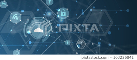 Cloud technology. Integrated digital web concept background Cloud technology. Integrated digital web concept background 103226841