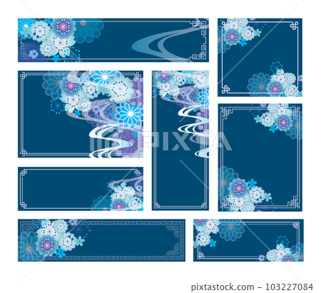 酷日本風格圖像框架框架集 103227084