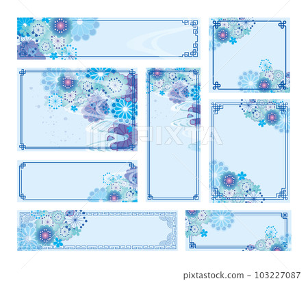 酷日本風格圖像框架框架集 103227087