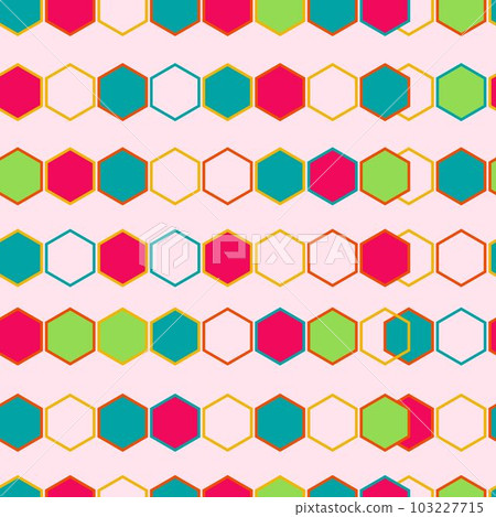 Seamless abstract colorful hexagon pattern. Vector Illustration. Seamless abstract colorful hexagon pattern. Vector Illustration. 103227715