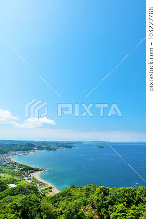 Chiba Prefecture Blue Sky and Blue Sea Boso Peninsula (View from Mt. Nokogiri) 103227788