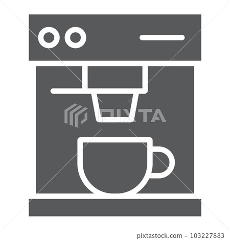 Coffee maker glyph icon, drink and espresso 103227883