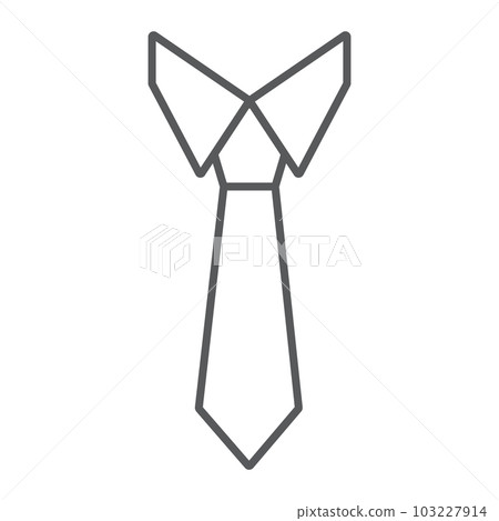 Tie thin line icon, office and business 103227914