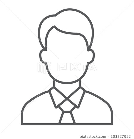 Manager thin line icon, office and work Manager thin line icon, office and work 103227932