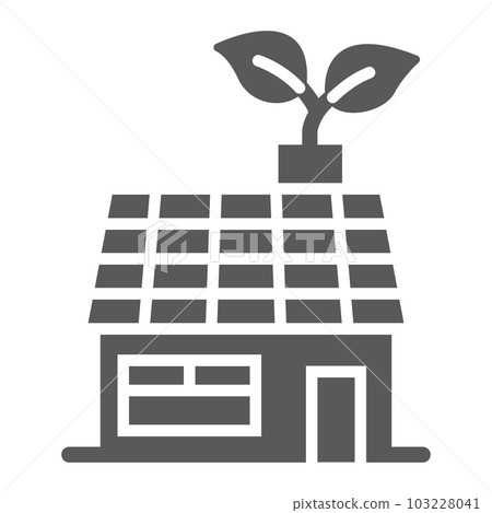 Low energy house glyph icon, ecology and energy Low energy house glyph icon, ecology and energy 103228041
