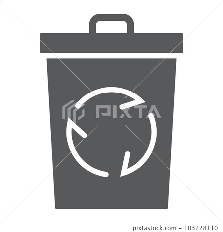 Recycle bin glyph icon, ecology and energy Recycle bin glyph icon, ecology and energy 103228110