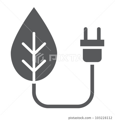 Eco power glyph icon, ecology and energy Eco power glyph icon, ecology and energy 103228112