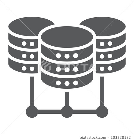 Data Center glyph icon, data and analytics Data Center glyph icon, data and analytics 103228182