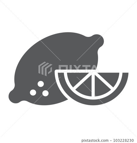 Lemon glyph icon, vegetable and diet Lemon glyph icon, vegetable and diet 103228230