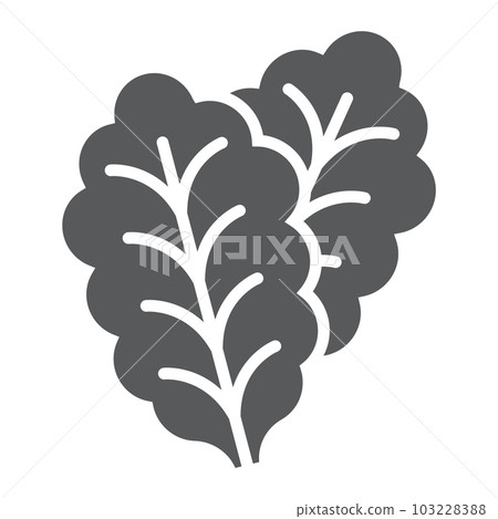 Leaf Lettuce glyph icon, vegetable and diet - Stock Illustration ...
