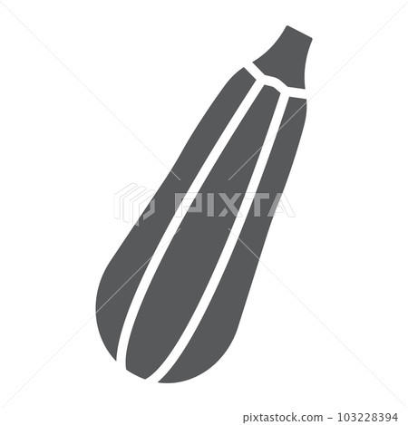 Zucchini glyph icon, vegetable and vegetable 103228394