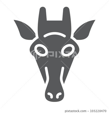 Giraffe glyph icon, animal and zoo, mammal sign Giraffe glyph icon, animal and zoo, mammal sign 103228470