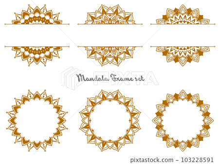 Luxury mandala frames set. circular pattern. Luxury mandala frames set. circular pattern. 103228591
