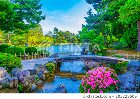 新鮮的綠色Kenrokuen 103228609