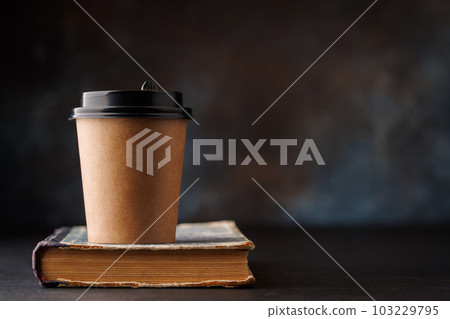Aromatic coffee in a paper cup 103229795
