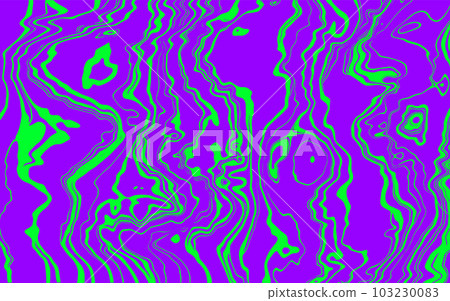 Psychedelic marble texture in vibrant neon colors. Trippy distorted background in 70-80s vaporwave style. Vector abstract geometric design with swirling paint. Line swirl and twirl. Groovy backdrop Psychedelic marble texture in vibrant neon colors. Trippy distorted background in 70-80s vaporwave style. Vector abstract geometric design with swirling paint. Line swirl and twirl. Groovy backdrop 103230083