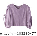 purple vintage women blouse with Thai fabric style isolated 103230477