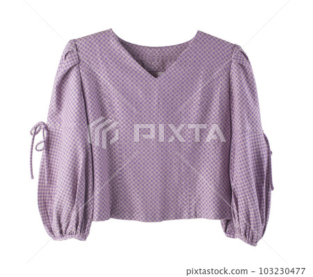 purple vintage women blouse with Thai fabric style isolated 103230477