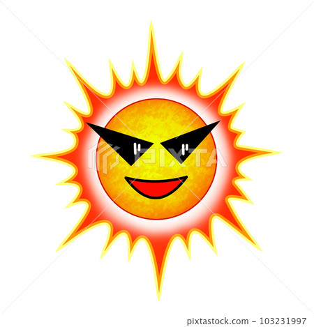 夏日陽光擬人化插畫 夏日陽光擬人化插畫 103231997