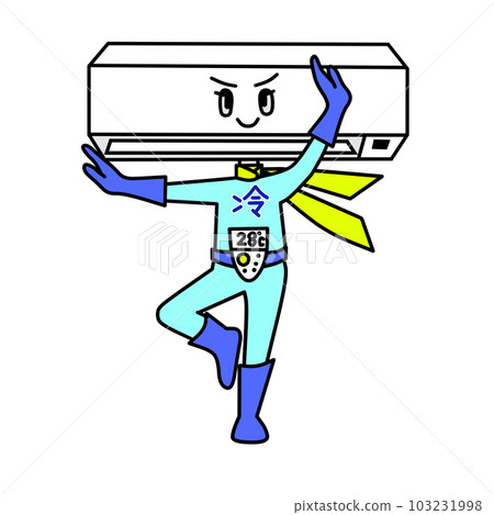 空調擬人化空調男插畫 空調擬人化空調男插畫 103231998