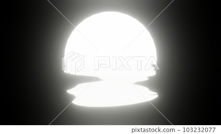 White Moon reflection in water or the ocean on black background. White Moon reflection in water or the ocean on black background. 103232077