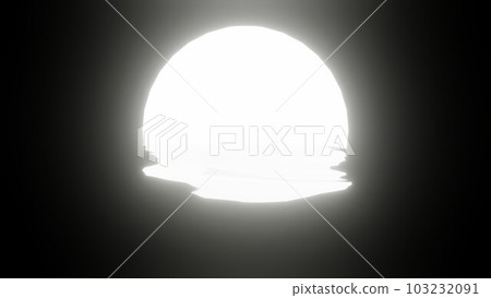 White Moon reflection in water or the ocean on black background. White Moon reflection in water or the ocean on black background. 103232091