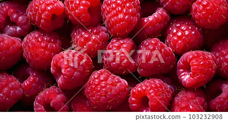 Raspberry close up view , great design for any purposes , generated AI Raspberry close up view , great design for any purposes , generated AI 103232908