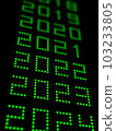 New year 2023 digital numbers timeline. 3D illustration 103233805