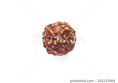 Tasty chocolate candy isolated on white background 103233904