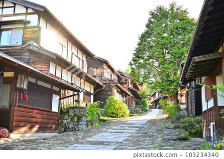 Magome-juku, scenery of the old townscape Magome-juku, scenery of the old townscape 103234340