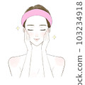 Skin care woman doing face care 103234918