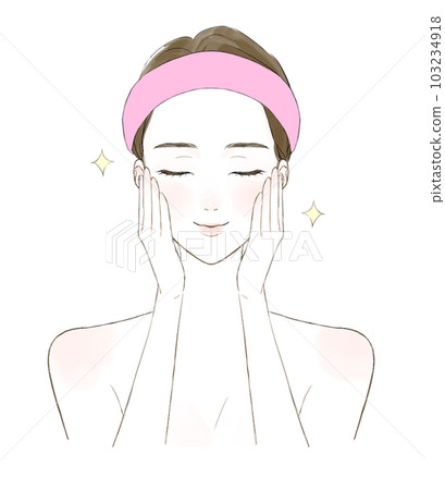 Skin care woman doing face care 103234918