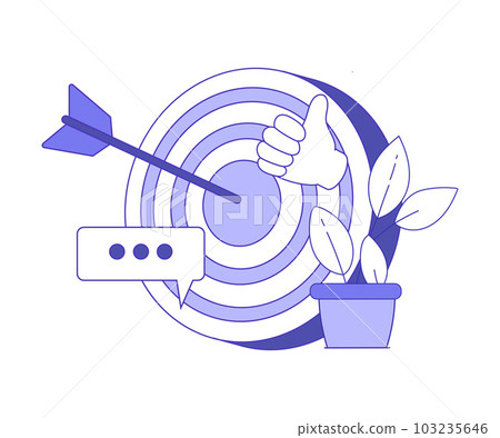 Business and Marketing with Arrow in Round Target Vector Illustration Business and Marketing with Arrow in Round Target Vector Illustration 103235646