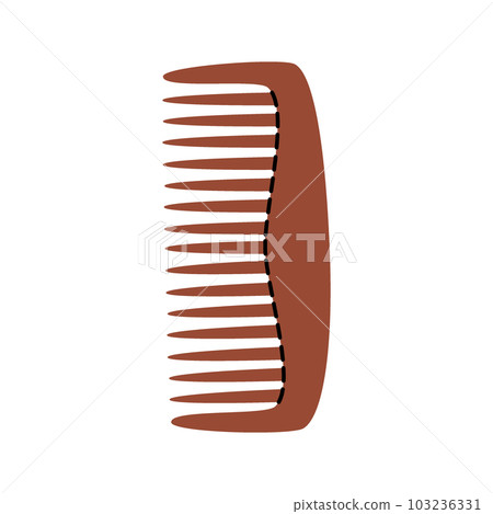 Hair comb icon. Barber shop and hairdresser tools silhouette. Vector illustration. 103236331