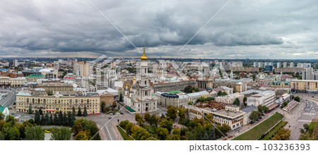 Autumn Dormition Cathedral, Kharkiv city aerial 103236393