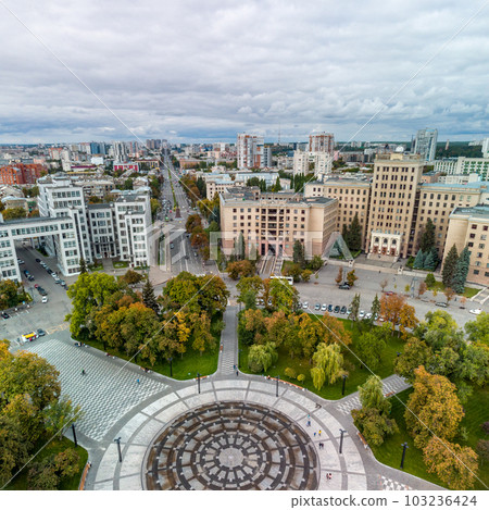 Autumn Freedom Square, Kharkiv city center aerial Autumn Freedom Square, Kharkiv city center aerial 103236424
