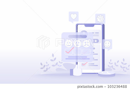 Feedback from customer satisfaction in improve and develop products or services. Emotional happy ticks provides valuable information for business. Feedback from customer satisfaction in improve and develop products or services. Emotional happy ticks provides valuable information for business. 103236488