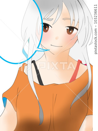 一個害羞的女孩的可愛插圖(2) 一個害羞的女孩的可愛插圖(2) 103236611